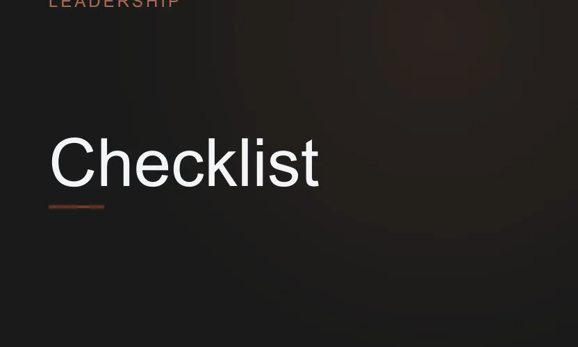 100-dagen checklist voor een commercieel directeur